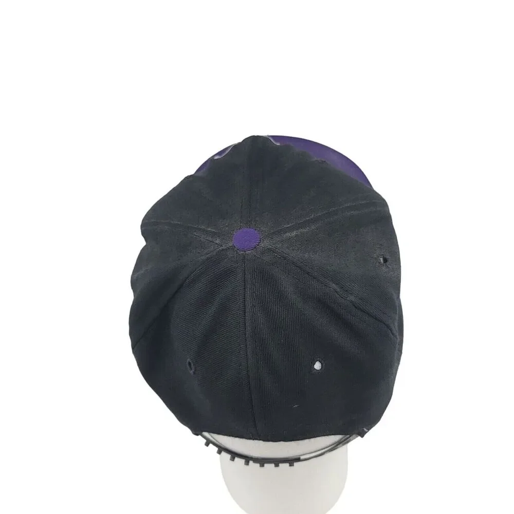 AJD Phoenix Suns Snapback Cap Hat Black Purple Side Spell Out Logo Vintage 90's - Picture 4 of 8